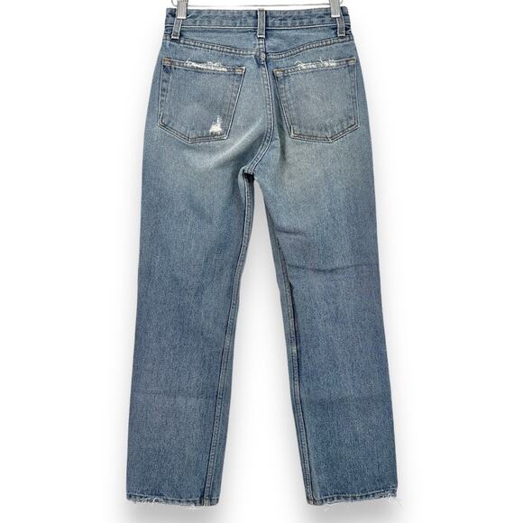 Reformation Vintage Fit in Salton Jeans Women's 25 Blue Straight Leg Distressed - Picture 3 of 10